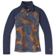Damen-Funktionsshirt Smartwool W Merino 250 Bl Pattern 1/4 Zip Boxed blau/orange DeepNavyPalm