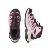 Kinderschuhe Salomon X Ultra Mid Gtx J Huckleberry-Dawn Pink-Concord Grape