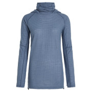 Damen-Sweatshirt Icebreaker Wom Mer 400 RealFleece Grid Pulover Hood blau/grau Dawn
