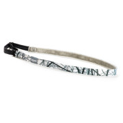 Stirnband Bjež stylová 10 mm weiß/grau