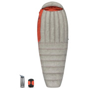 Daunenschlafsack Sea to Summit Flame FmI - Women's Long grau/rot Light Grey / Paprika