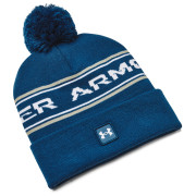 Herren Wintermütze Under Armour Halftime Pom Beanie blau Varsity Blue / / White