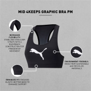 Sport-BH Puma Mid Impact 4Keeps Graphic Bra PM