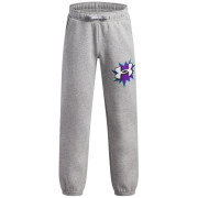Kinderhose Under Armour UA B Rival FLC Graphics Jgr Mod Gray Light Heather grau/weiß Mod Gray Light Heather / / White