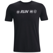 Herren-T-Shirt Under Armour Run Anywhere SS schwarz Black / White / White