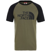 T-Shirt The North Face M S/S Raglan Easy Tee grün/schwarz EuBurntOliveGreen