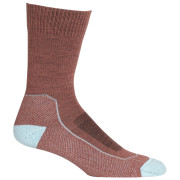 Damensocken Icebreaker Women Hike+ Light Crew rosa grape/haze/blizzard hthr