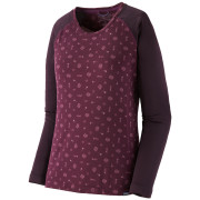 Damen-Funktionsshirt Patagonia Cap Midweight Crew lila Fire Floral: Night Plum