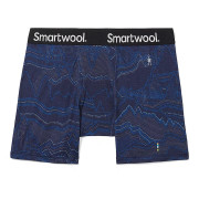 Herren funktionelle Boxershorts Smartwool M Merino Print Boxer Brief Boxed blau/schwarz Deep Navy Digital Summit Print