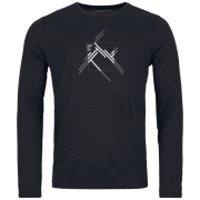 Herren-T-Shirt Ortovox 185 Merino Mtn Cutout Ls Men's schwarz Black Raven