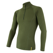 Herren-T-Shirt Sensor DF Merino Wool dl.r. zip grün Safari