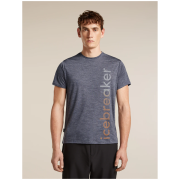 Herren-Funktionsshirt Icebreaker Merino Blend 125 Cool-Lite™ Sphere SS Tee IB Vertical grau MIDNIGHT HTHR