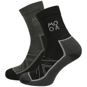 Socken MOOA Merino Adventure 2-pack mix2 Mix 2 (black,green)