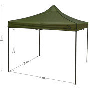 Partyzelt Cattara 3 x 3m Waterproof