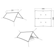 Tarps Robens Vestis 3.10 x 2.92 Duo tarp UL