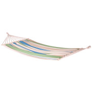 Hängematte mit Stangen La Siesta Chillounge Single weiß/grün
