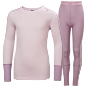 Kinder-Funktionsset Helly Hansen Jr Lifa Merino Midweight Set Purple Clay rosa/lila 676 Purple Clay