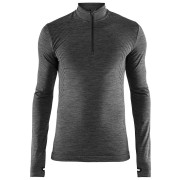 Herren-T-Shirt Craft Fuseknit Comfort Zip grau Blackmelange