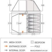 Familienzelt Vango Beta 550XL CLR