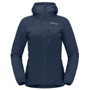 Damenjacke Norrona falketind aero60 Zip Hood dunkelblau Indigo Night