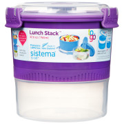 Lebensmittelbox Sistema Round Lunch Stack TO GO 965ml lila