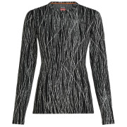 Damen-Funktionsshirt Icebreaker Women Merino 260 Tech Vertex LS Crewe Delta Lines AOP schwarz/weiß Black/Snow/J