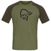 Herren T-Shirt Norrona femund pureUll T-shirt olivenfarbe Loden Green