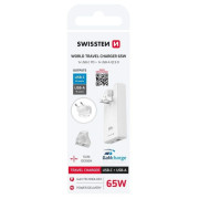 Adapter Swissten World Travel Charger 65W GaN USB-C + USB-A