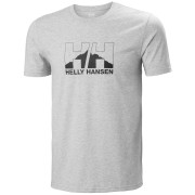 Herren-T-Shirt Helly Hansen Nord Graphic T-Shirt hellgrau Grey Melange