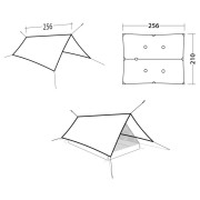 Tarps Robens Vestis 2.50 x 2.30 Solo tarp UL