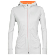 Damen Funktions-Sweatshirt Icebreaker Quantum III LS Zip Hoodie hellgrau ether/flash