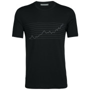 Herren-T-Shirt Icebreaker SS Crewe Global Heat Index schwarz Black