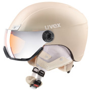 Skihelm Uvex HLMT 400 Visor style beige ProseccoMetMat