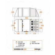 Familienzelt Vango Savannah Air 400 Package