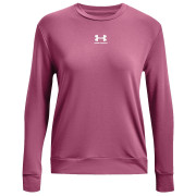Damen-Sweatshirt Under Armour Rival Terry Crew 2024 rosa Pace Pink/White