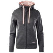 Damen-Sweatshirt Hi-Tec Lady Silian hellgrau Dark Grey Melange/Impatiens Pink