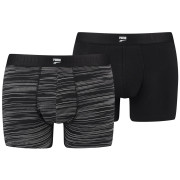 Herren-Boxershorts Puma Men Space Dye Boxer 2P grau black