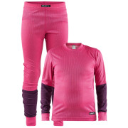 Kinderset Craft Baselayer Junior rosa/weinfarbe