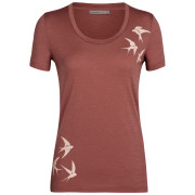 Damen-T-Shirt Icebreaker Women Tech Lite II SS ScpT rot grape