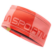 Stirnband La Sportiva Diagonal Headband 2023 rot/weiß Flamingo/Cherry Tomato