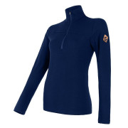 Damen-Funktionsshirt Sensor Merino Extreme zip dunkelblau