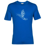 Herren-T-Shirt Icebreaker Tech Lite II SS Tee Skiing Yeti blau lazurite