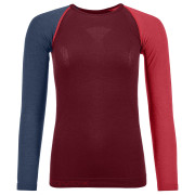 Damen-T-Shirt Ortovox 120 Comp Light Long Sleeve W rot DarkBlood