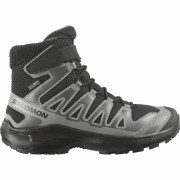 Kinderschuhe Salomon Xa Pro Winter Wp J Black-Castlerock-Cloudburst schwarz/grau Black / Castlerock / Cloudburst