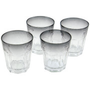 Set Gläser Bo-Camp Tumbler 200 ml - 4ks grau Smoke