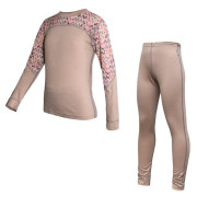 Kinder-Funktionsset Sensor Merino Impress Set Beige beige Beige