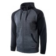 Herren-Sweatshirt Hi-Tec Selan schwarz/blau Dark Grey Melange/Stretch Limo
