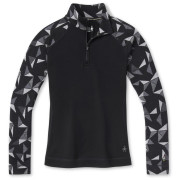 Damen-Funktionsshirt Smartwool W Merino 250 Bl Pattern 1/4 Zip Boxed schwarz/weiß BlackPinwheel