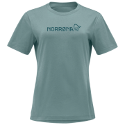 Damen-T-Shirt Norrona 29 cotton Norrøna viking T-shirt hellblau