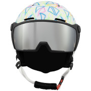 Kinder Skihelm Blizzard Flash Visor junior ski helmet weiß white/multicolor